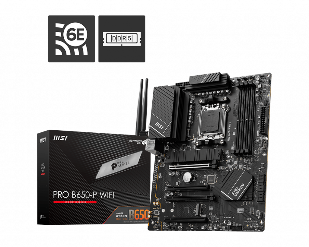 MSI PRO B650-P WIFI ATX Mainboard Sockel AM5 HDMI/DP/USB-C/WIFI/BT