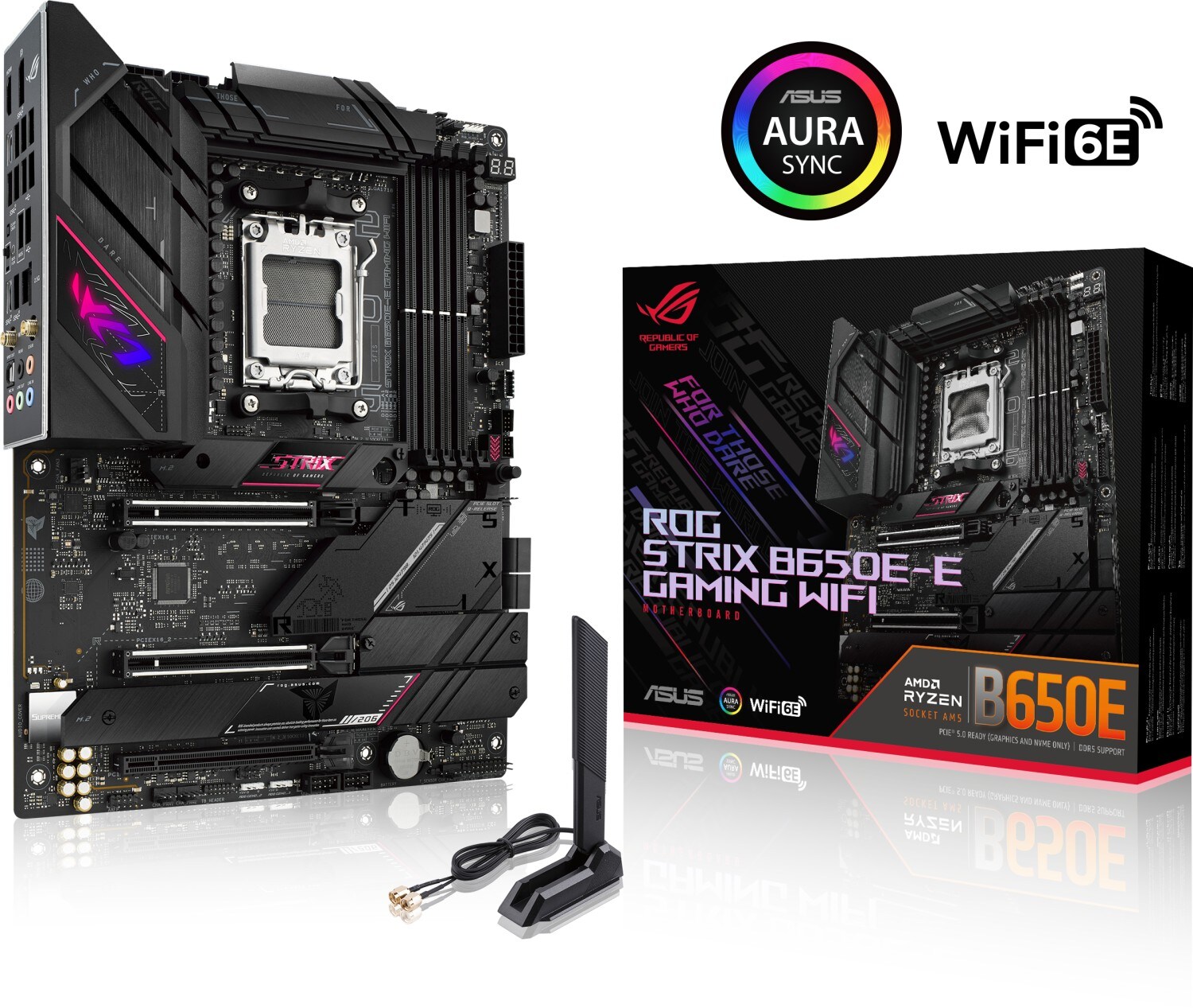 ASUS ROG STRIX B650E-E GAMING WIFI ATX Mainboard Sockel AM5 M.2/USB3.2-C/DP/HDMI