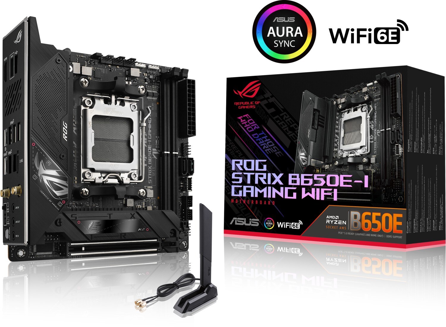 ASUS ROG STRIX B650E-I GAMING WIFI ITX Mainboard Sockel AM5 M.2/USB3.2-C/HDMI