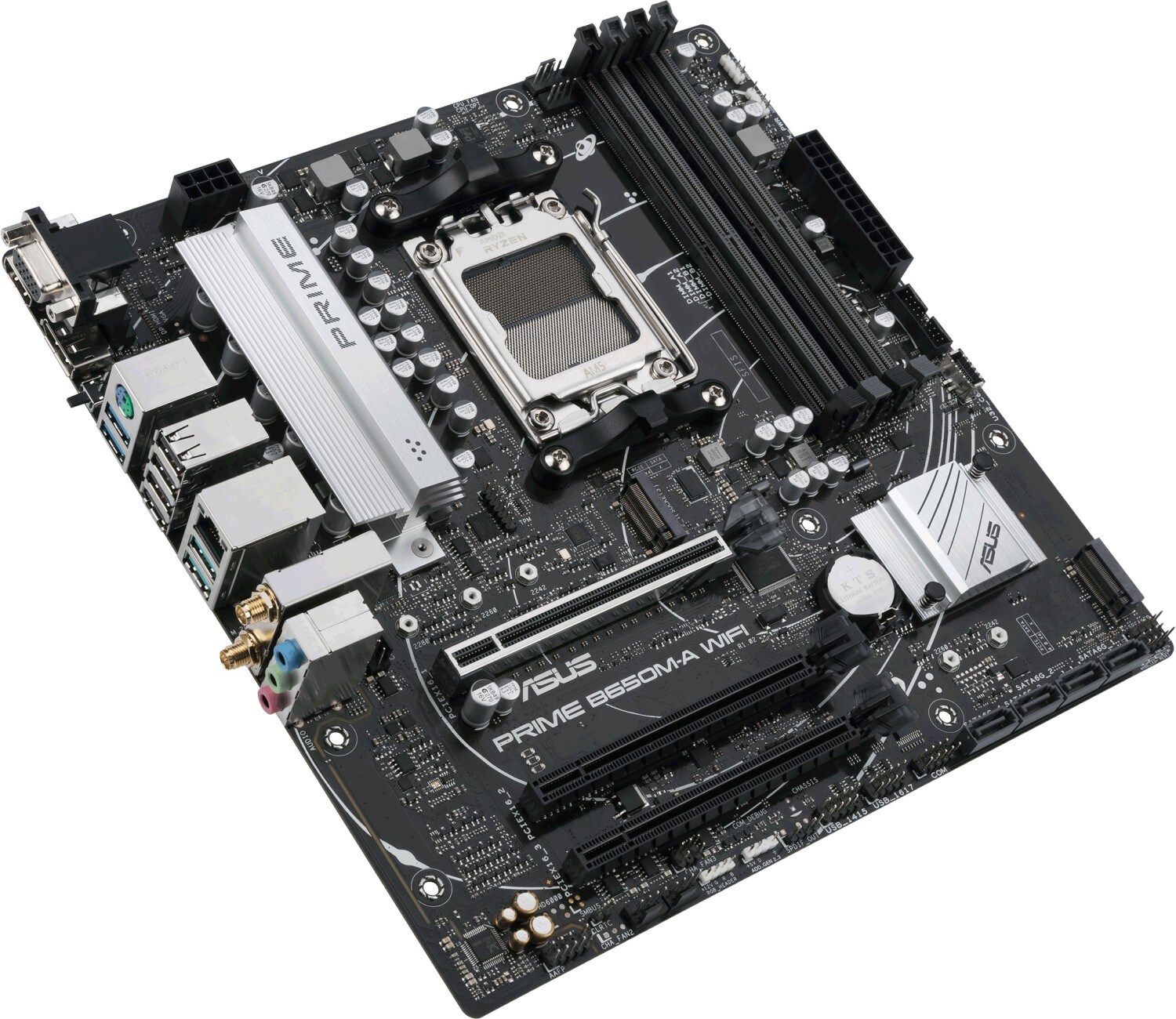 ASUS PRIME B650M-A WIFI mATX Mainboard Sockel AM5 M.2/USB3.2 Typ C/HDMI/DP/VGA