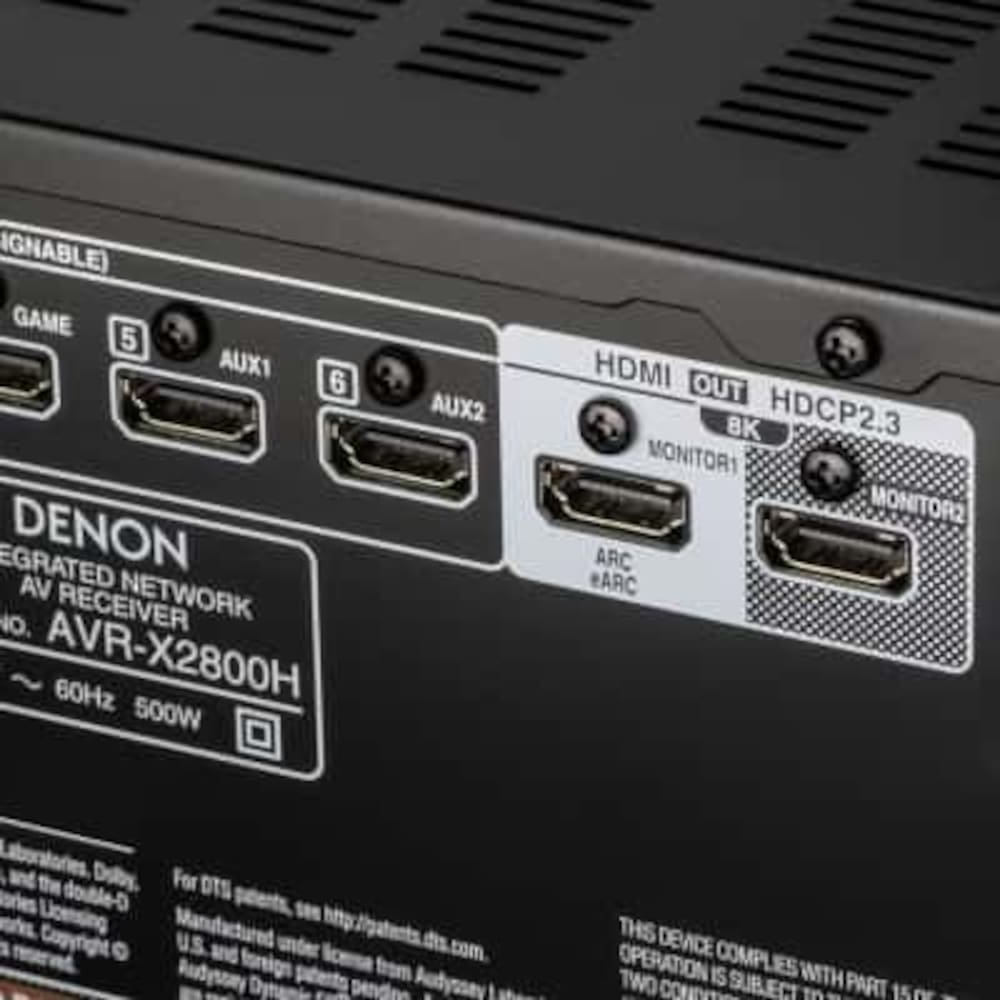 *Denon AVR-X2800H DAB 7.2 AV Receiver Schwarz 8K Dolby Atmos DAB+ WLAN HEOS