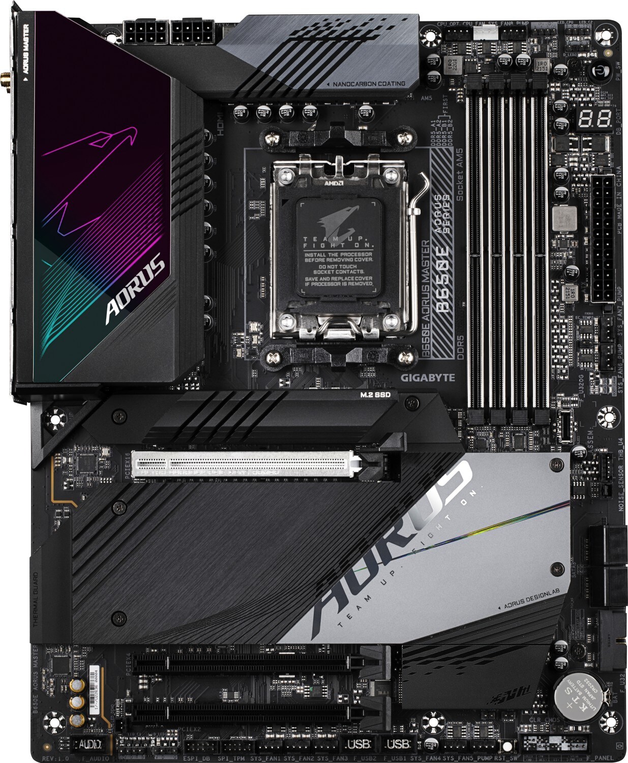 GIGABYTE B650E AORUS MASTER ATX Mainboard Sockel AM5 HDMI/USB-C/M.2/WIFI6E