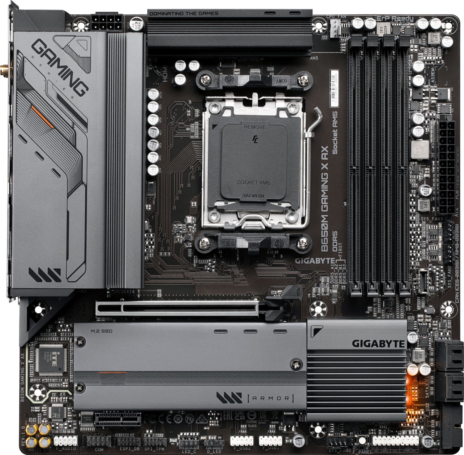 GIGABYTE B650M GAMING X AX mATX Mainboard Sockel AM5 HDMI/DP/USB-C/M.2/WIFI6E