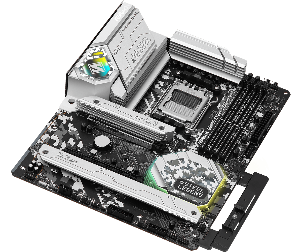 ASRock B650E Steel Legend WiFi ATX Mainboard AM5 HDMI/DP/M.2/BT/USB-C