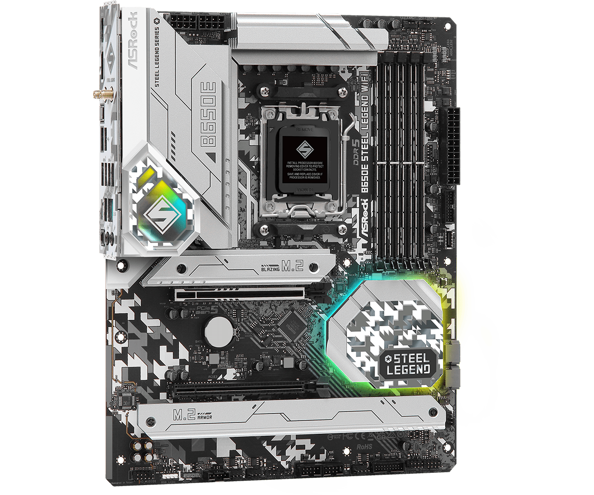 ASRock B650E Steel Legend WiFi ATX Mainboard AM5 HDMI/DP/M.2/BT/USB-C