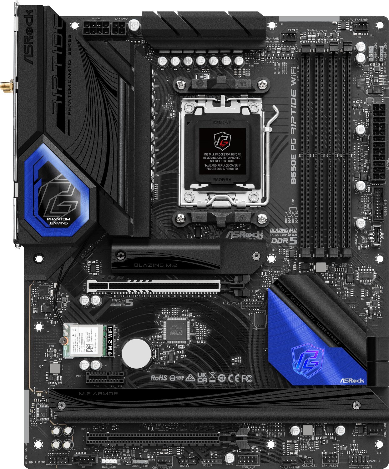 ASRock B650E PG RIPTIDE WIFI ATX Mainboard AM5 HDMI/M.2/BT/USB-C