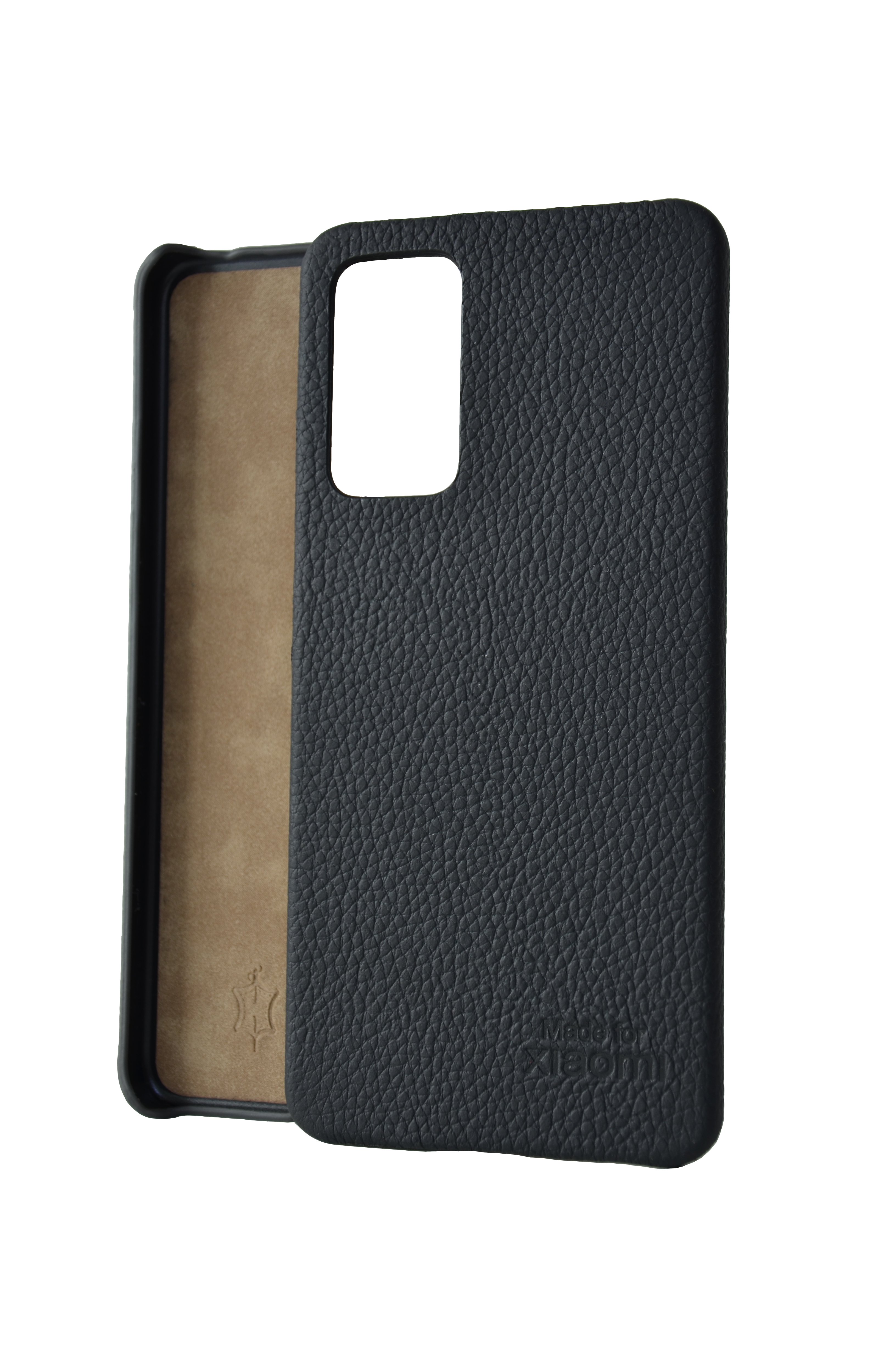 XIAOMI Lenny Echtleder Backcover für Xiaomi Redmi Note 11 Pro, Schwarz