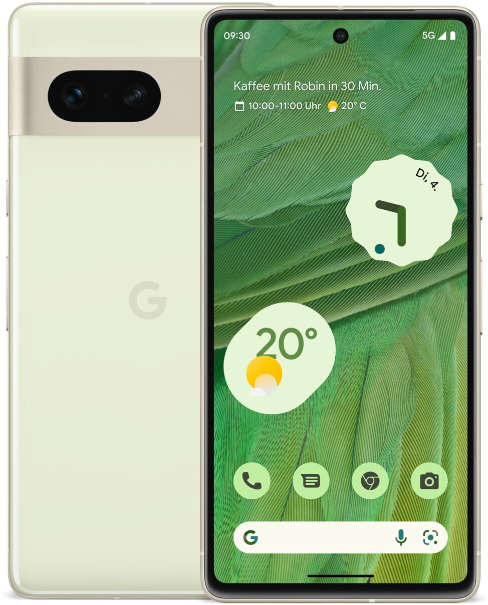 Google Pixel 7 5G 8/128 GB lemongrass (grün) Android 13.0 Smartphone