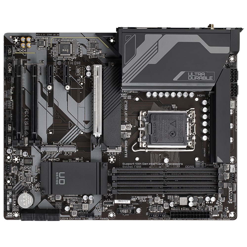 GIGABYTE Z790 UD AX ATX Mainboard Sockel 1700 USB-C/HDMI/DP/BT/WIFI