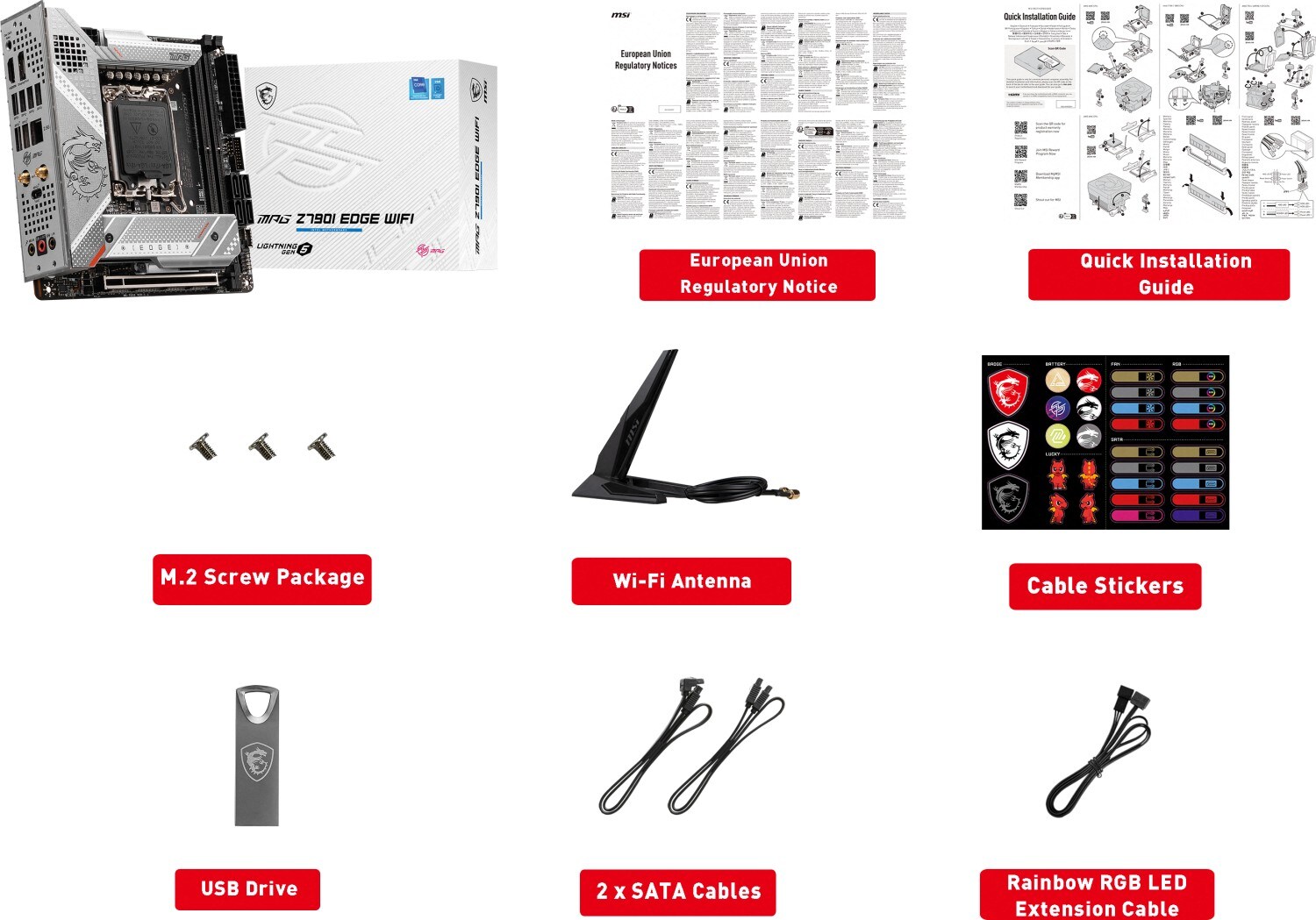 MSI MPG Z790I EDGE WIFI ATX Mainboard Sockel 1700 M.2/WIFI/BT/LAN/HDMI/USB-C