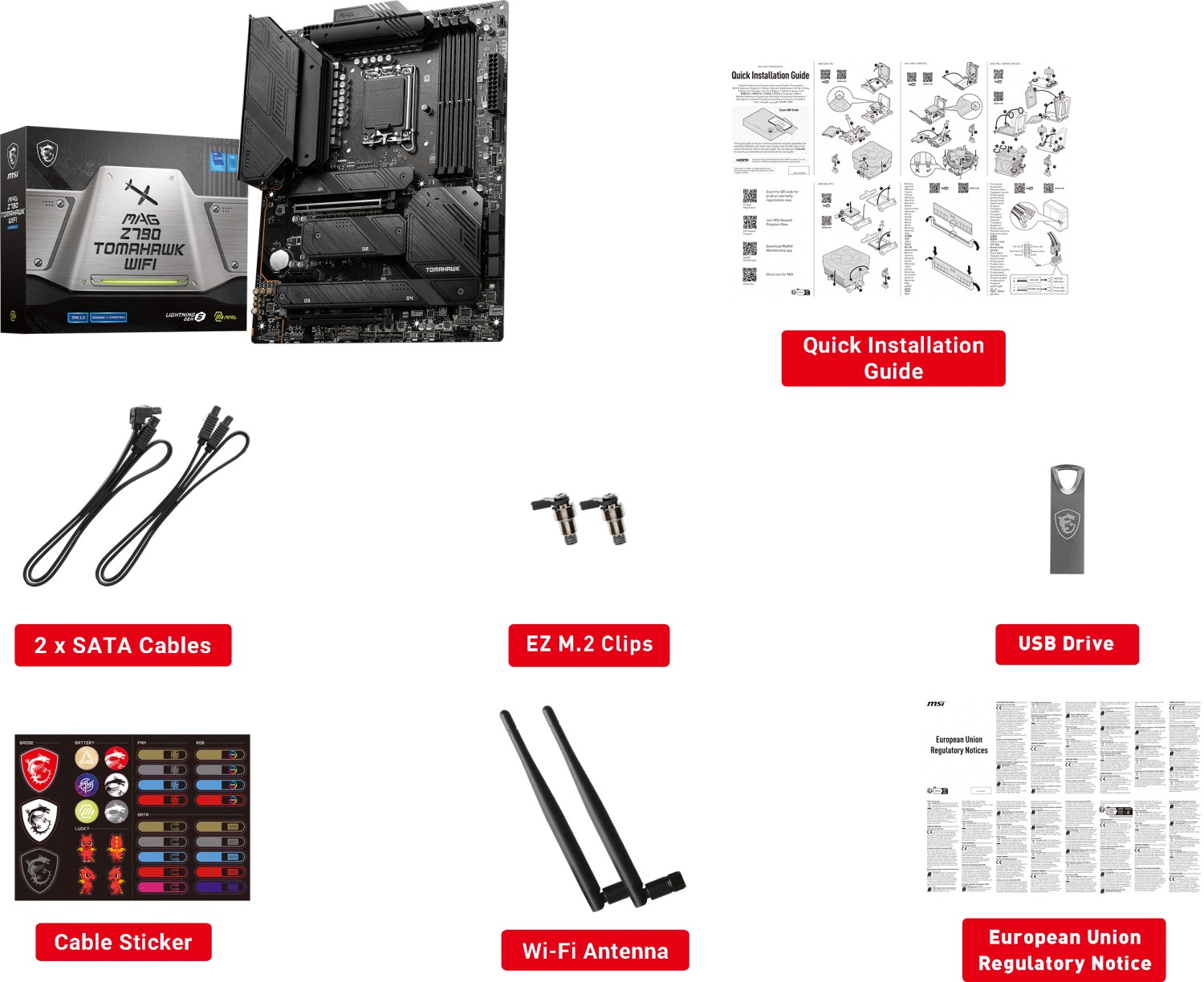 MSI MAG Z790 TOMAHAWK WIFI ATX Mainboard Sockel 1700 M.2/WIFI/BT/DP/HDMI/USB-C