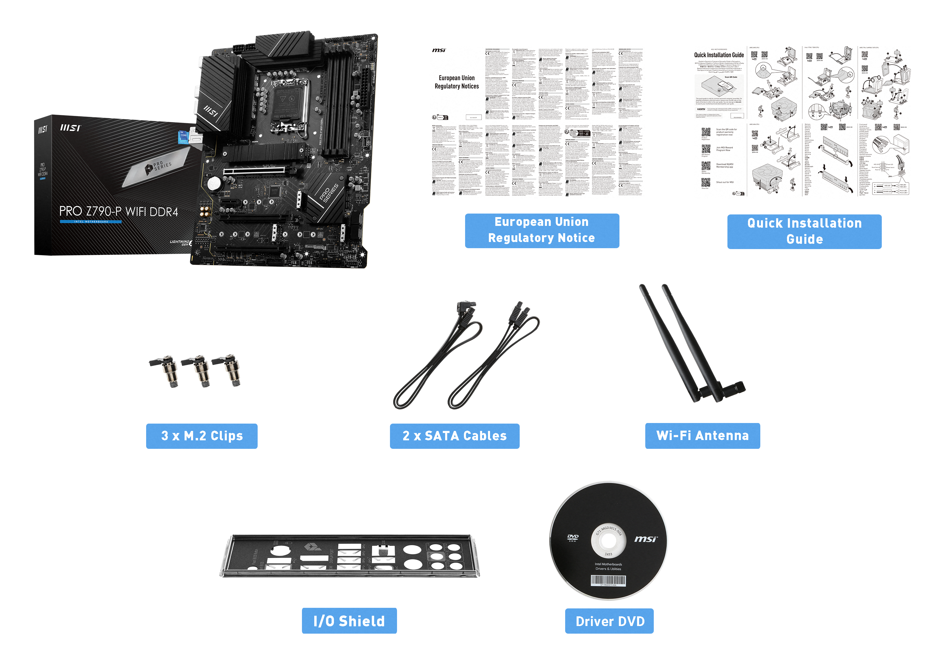 MSI PRO Z790-A WIFI DDR4 A-ATX Mainboard Sockel 1700 WIFI/BT/M.2/LAN/HDMI/DP