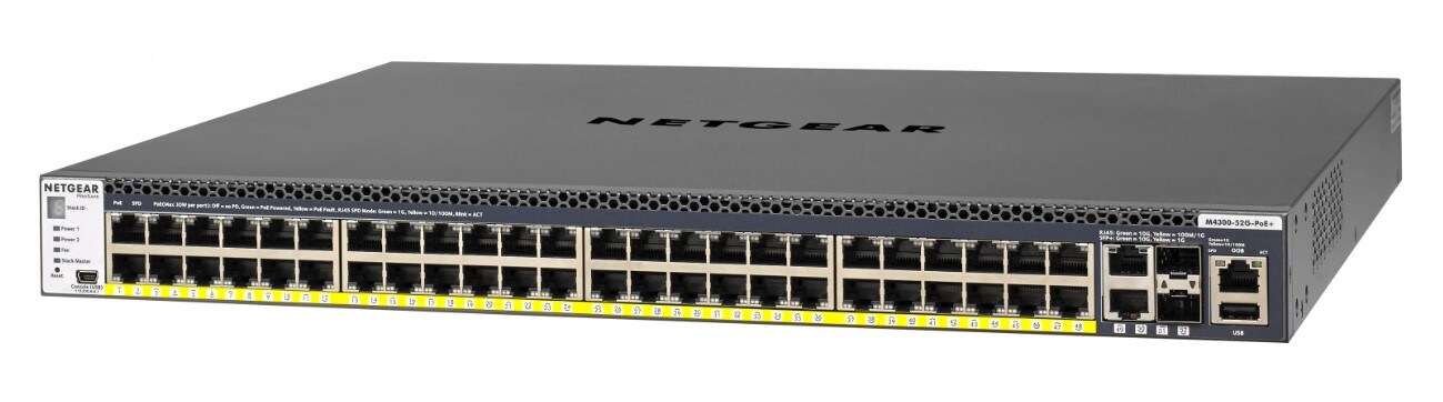 Netgear M4300-52G (GSM4352PB) 48x1G, 2x10G und 2xSFP+ Managed Switch