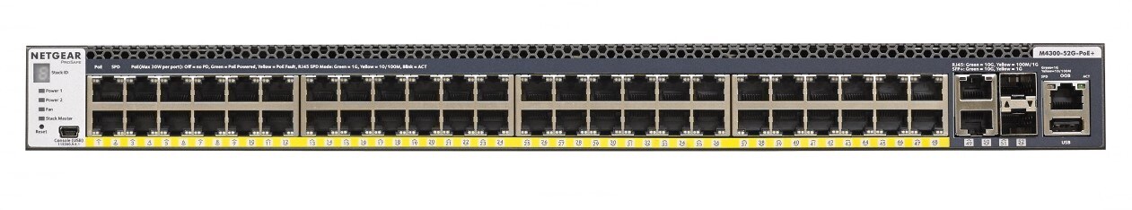 Netgear M4300-52G (GSM4352PB) 48x1G, 2x10G und 2xSFP+ Managed Switch