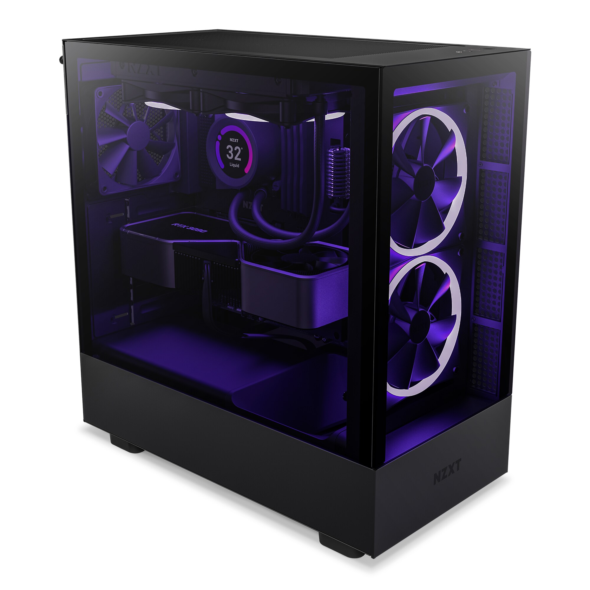 NZXT H5 Elite Midi Tower ATX Gehäuse schwarz mit Sichtfenster und RGB