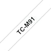 Brother TC-M91 Schriftbandkassette 9mm x 7,7m schwarz auf transparent