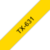 Brother TX-631 Schriftbandkassette 12mm x 15m schwarz auf gelb