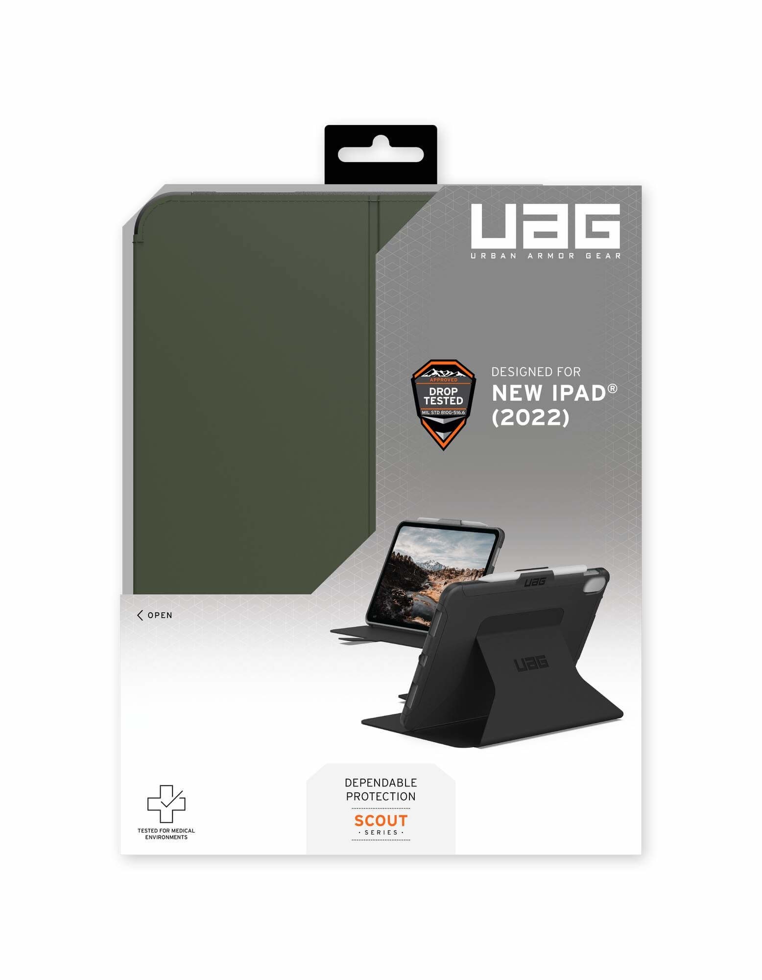 UAG Urban Armor Gear Scout Folio Case Apple iPad 10,9" (2022) schwarz/olive