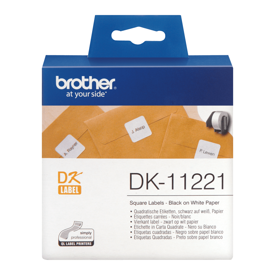 Brother DK11221 Quadratische Etiketten (Papier) - 23 x 23 mm