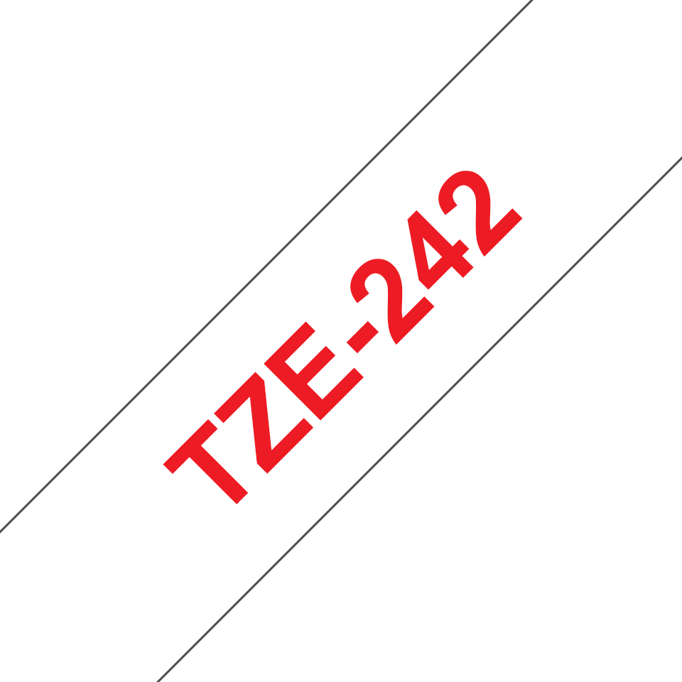 Brother TZe-242 Schriftband 18mm x 8m rot auf weiß selbstklebend