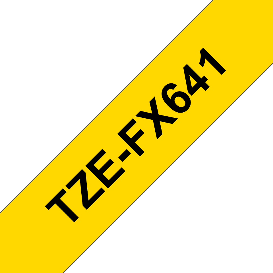 Brother TZe-FX641 Schriftband 18mm x 8m schwarz auf gelb Flexi-Tape