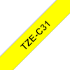 Brother TZe-C31 Schriftband schwarz auf gelb 12mm x 5m, selbstklebend