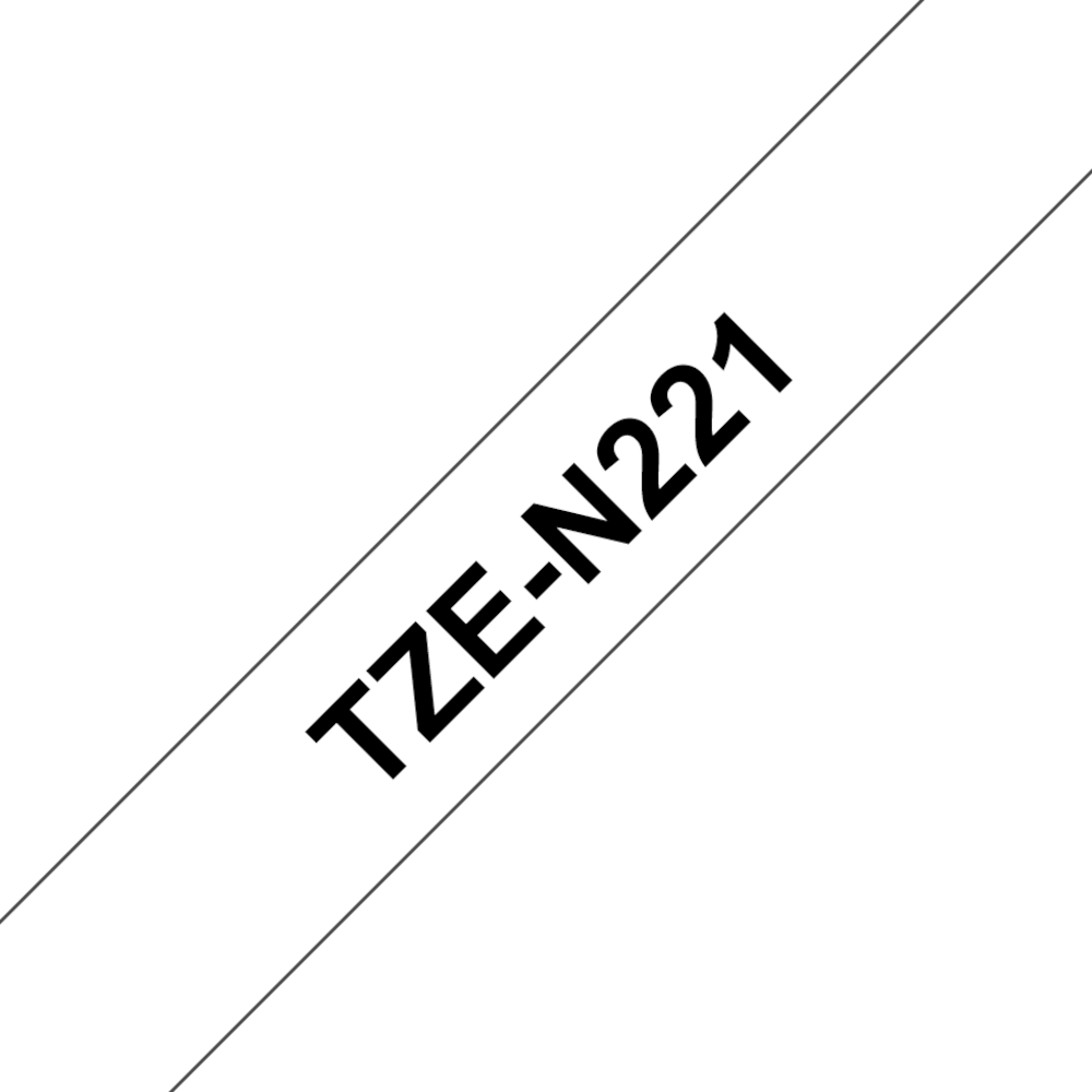 Brother TZe-N221 Schriftband, schwarz auf weiss 9mm x 8m unlaminiert