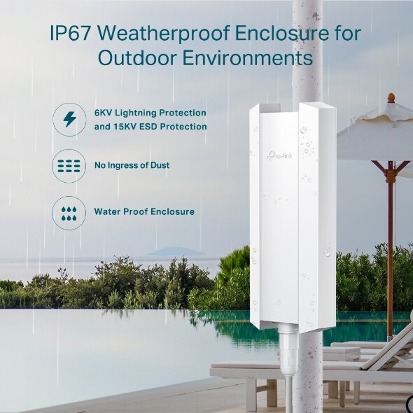 TP-LINK EAP610-Outdoor AX1800 Indoor/Outdoor WiFi 6 Accesspoint