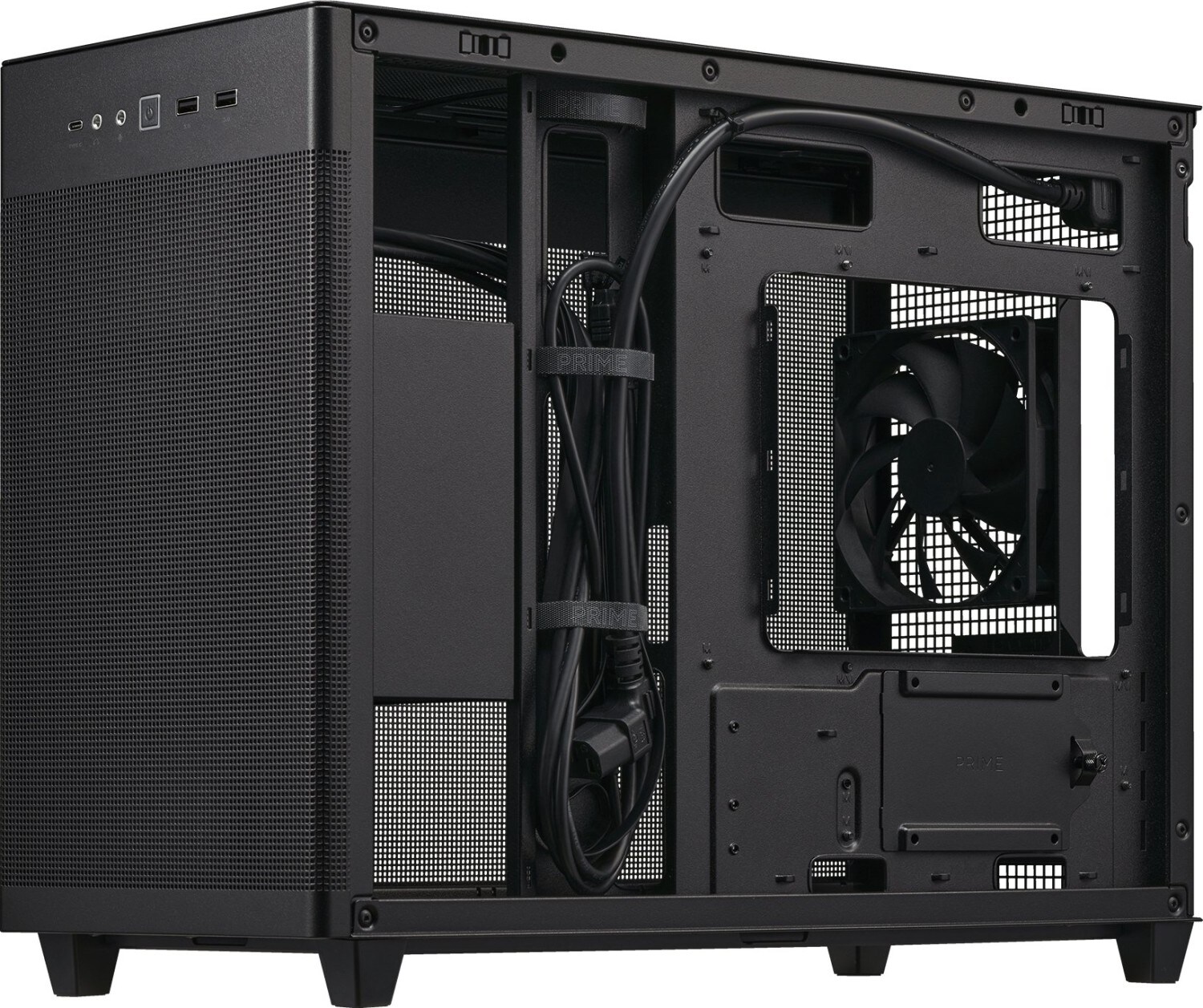 ASUS Prime AP201 mATX Midi-Tower Gaming Gehäuse schwarz