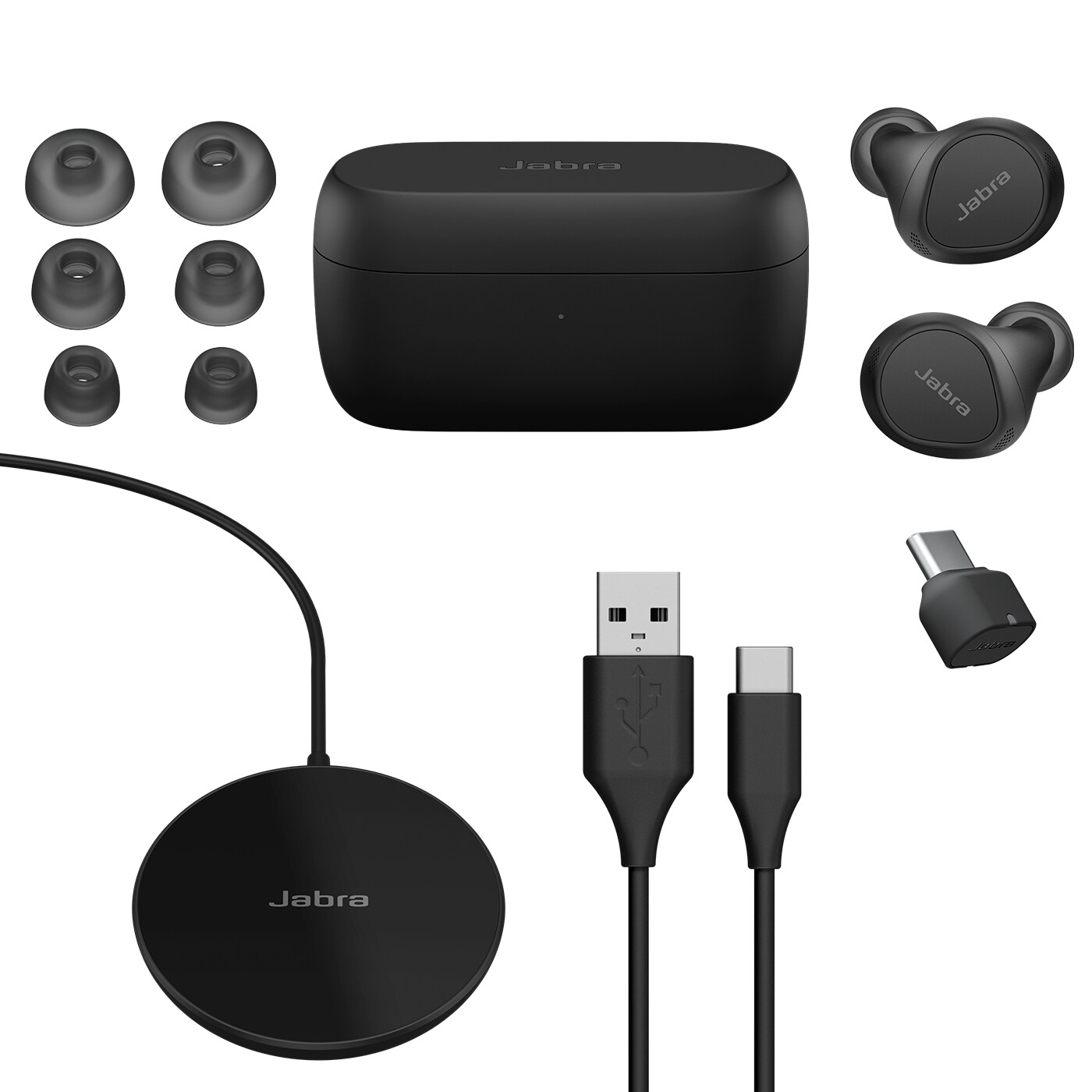 Jabra Evolve2 Buds USB-C UC Wireless In-Ear-Kopfhörer Wireless Charging Pad