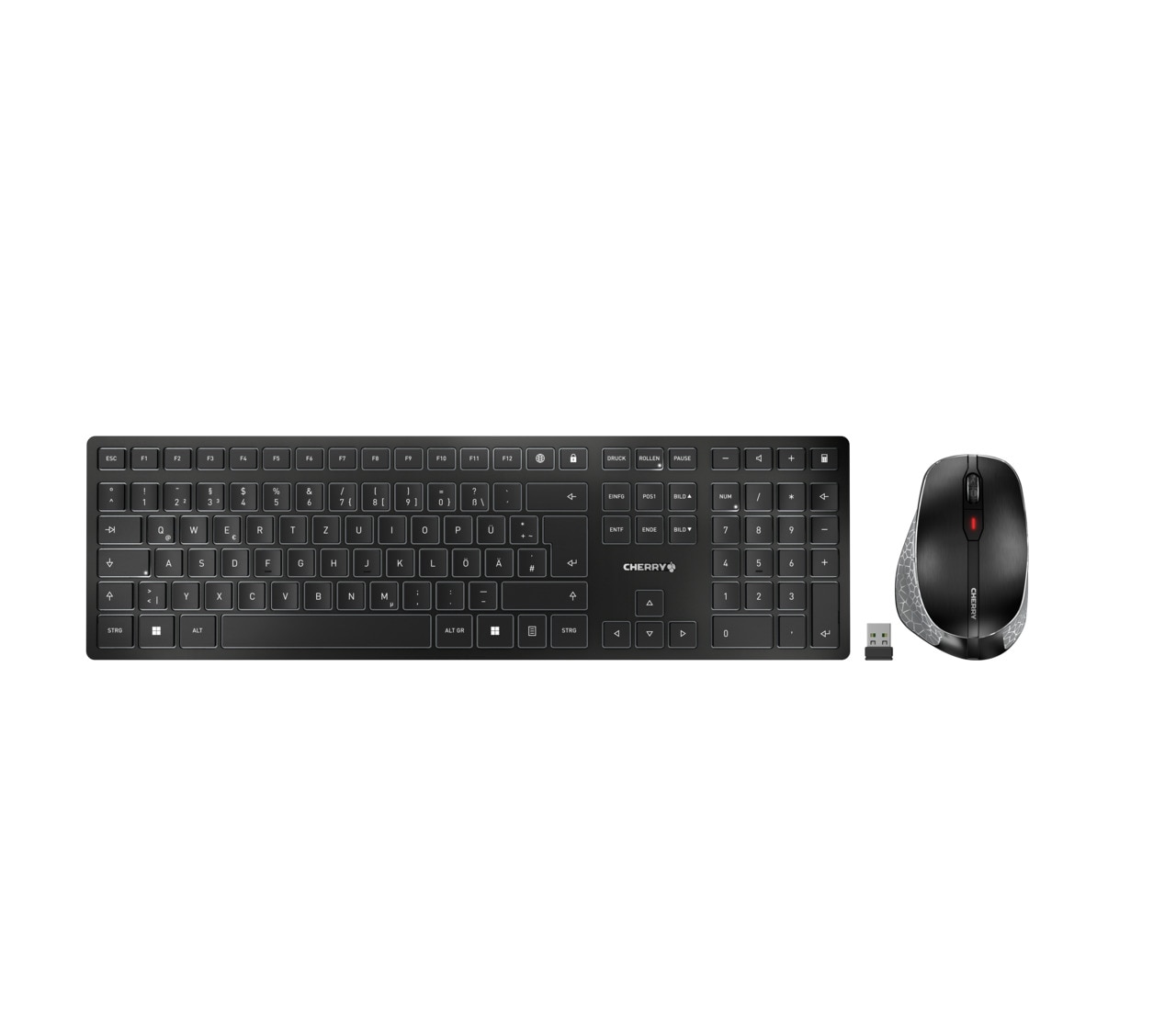 Cherry DW 9500 SLIM Kabellose Maus-Tastaturkombination schwarz/grau