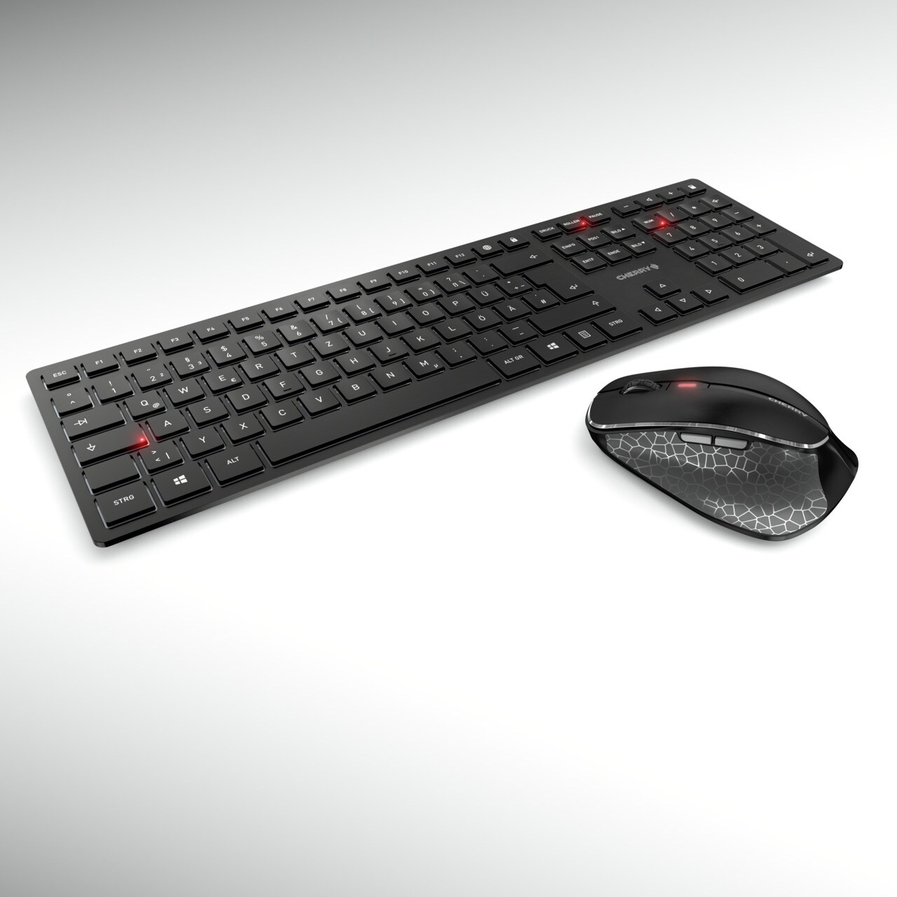 Cherry DW 9500 SLIM Kabellose Maus-Tastaturkombination schwarz/grau