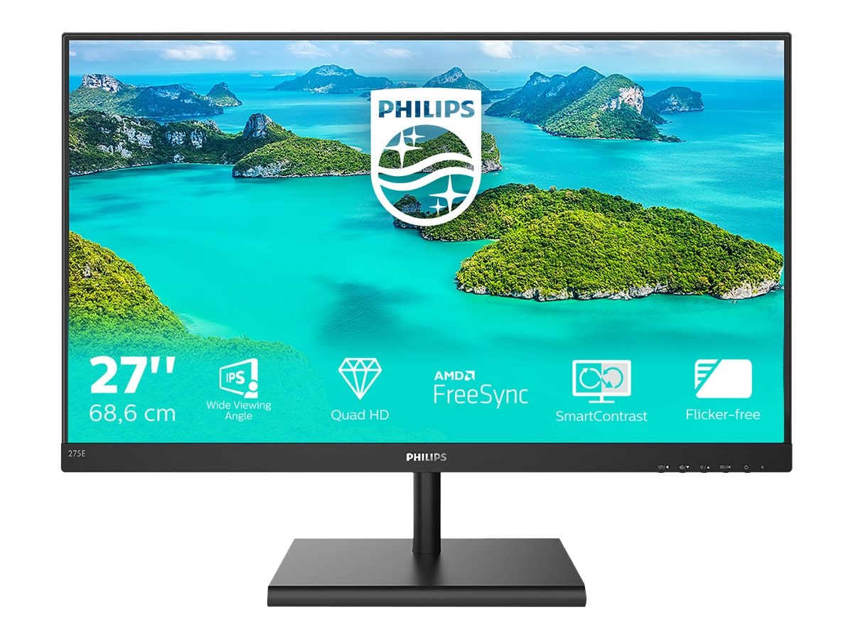 Philips 275E1S/00 68,6cm (27") QHD Monitor IPS HDMI/DP/VGA 4ms 75Hz FreeSync