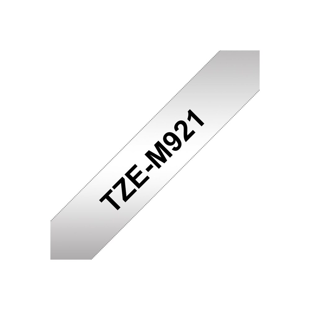 Brother P-Touch TZE-M921 schwarz auf silber-metallic matt Rolle (0,9 cm x 8 m)