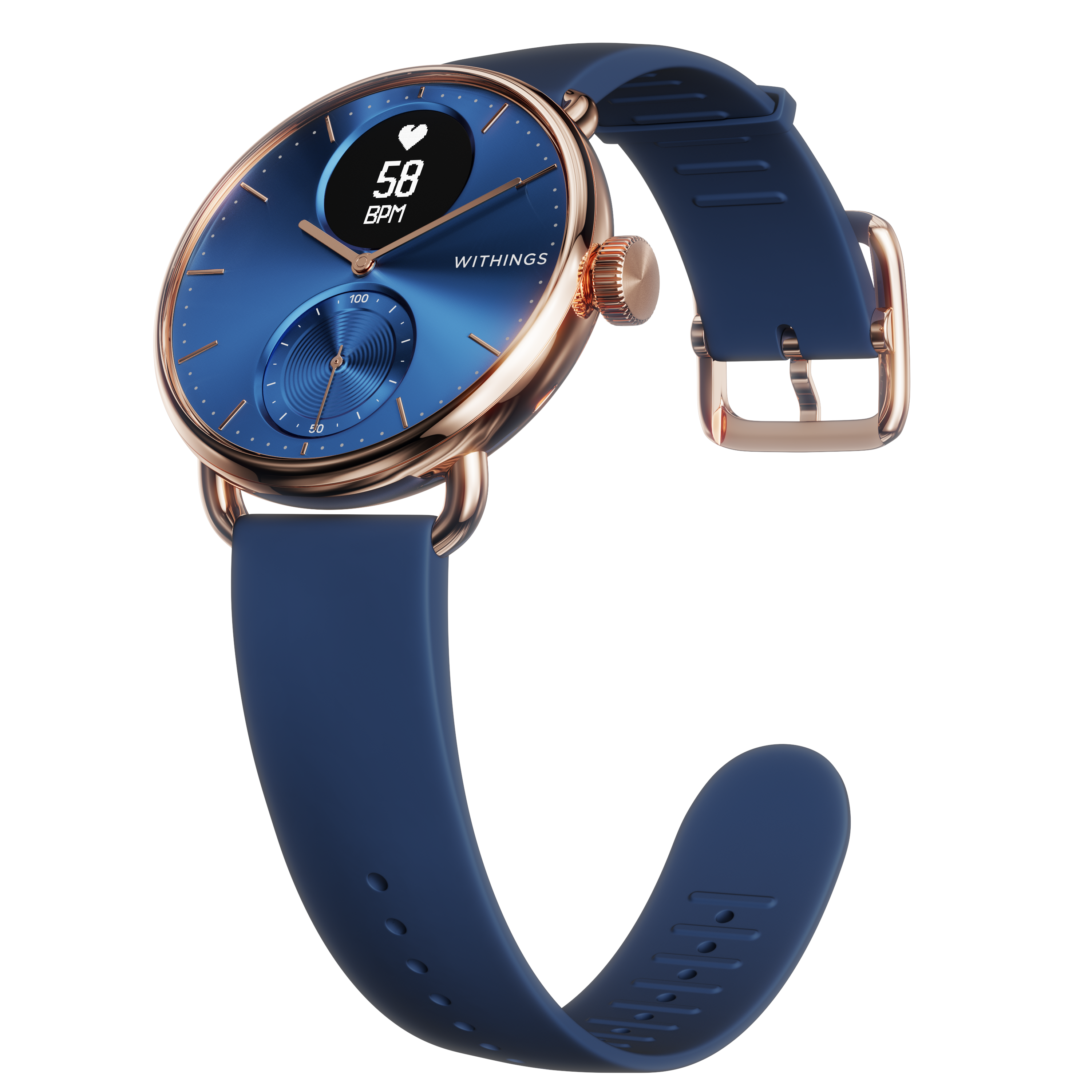 Withings ScanWatch 38 mm rosegold blue