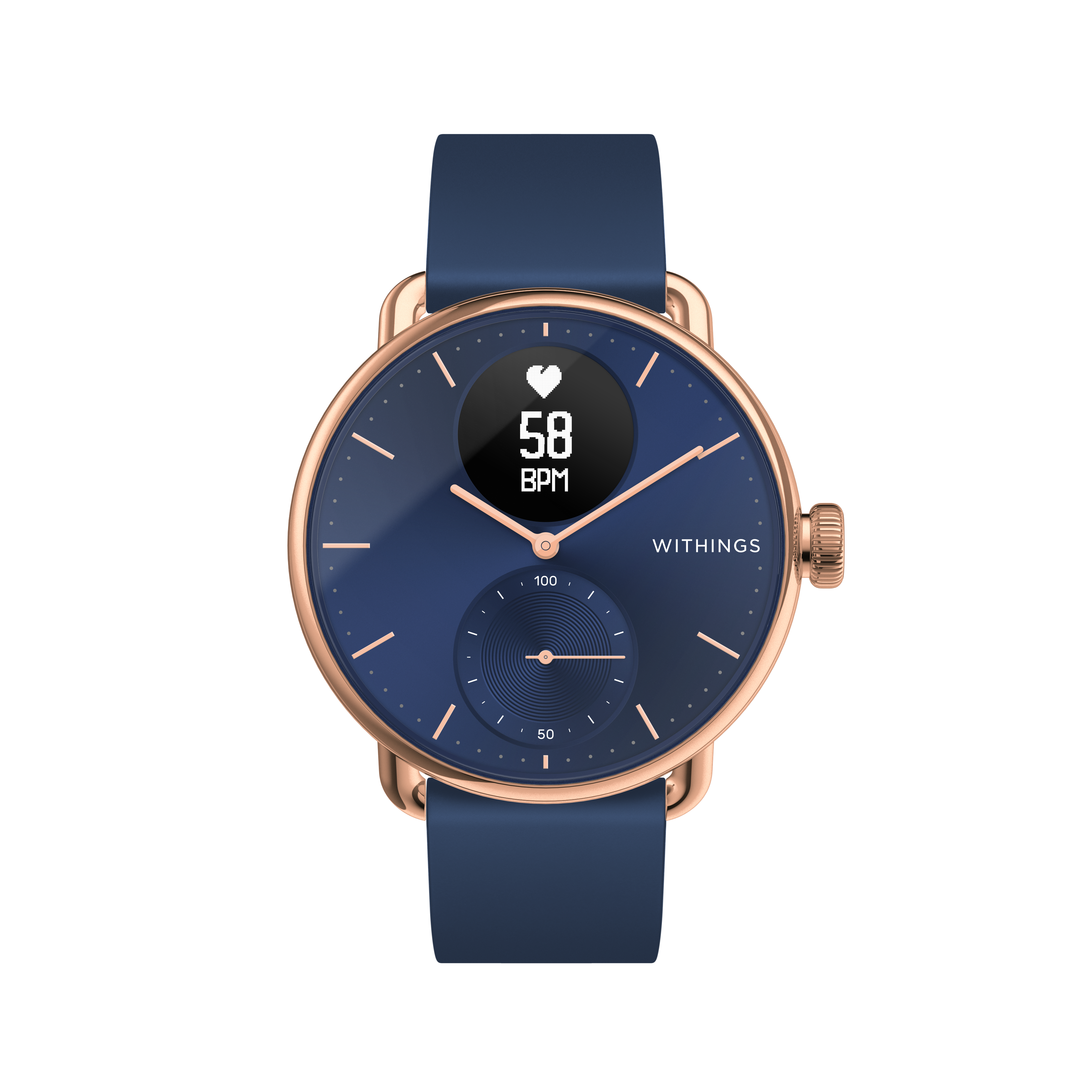 Withings ScanWatch 38 mm rosegold blue