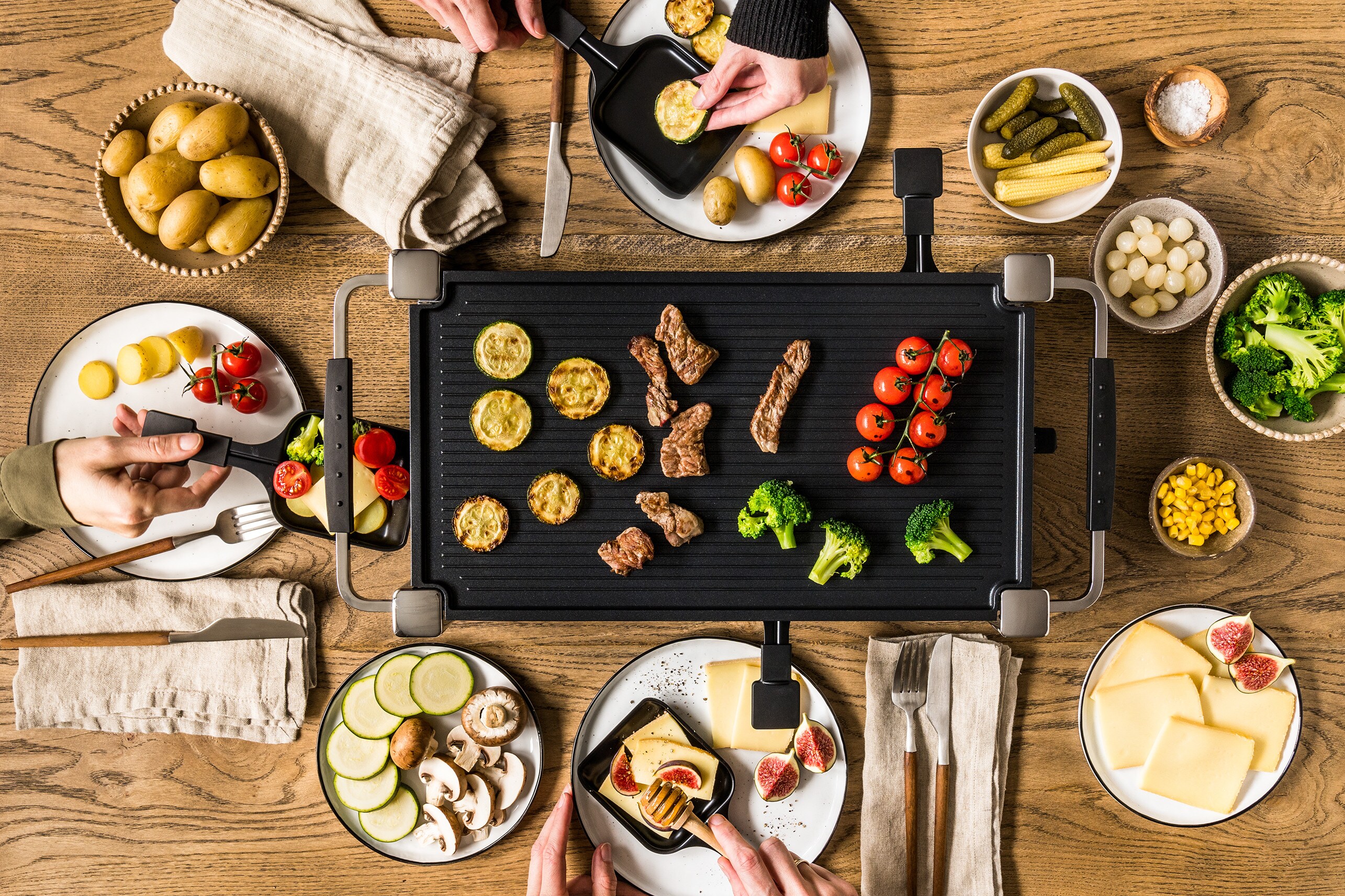 Rommelsbacher RCC 1500 Raclette-Grill Aluminium-Gehäuse