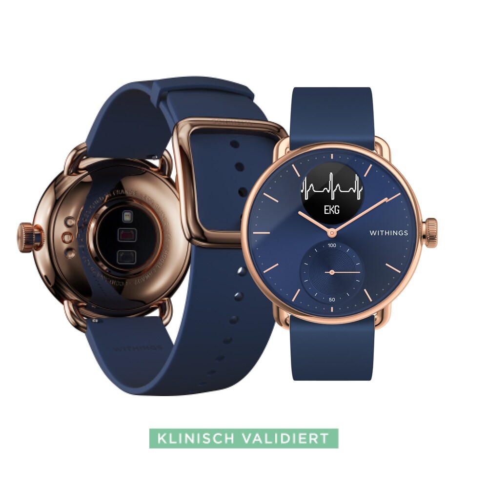 Withings ScanWatch 38 mm rosegold blue