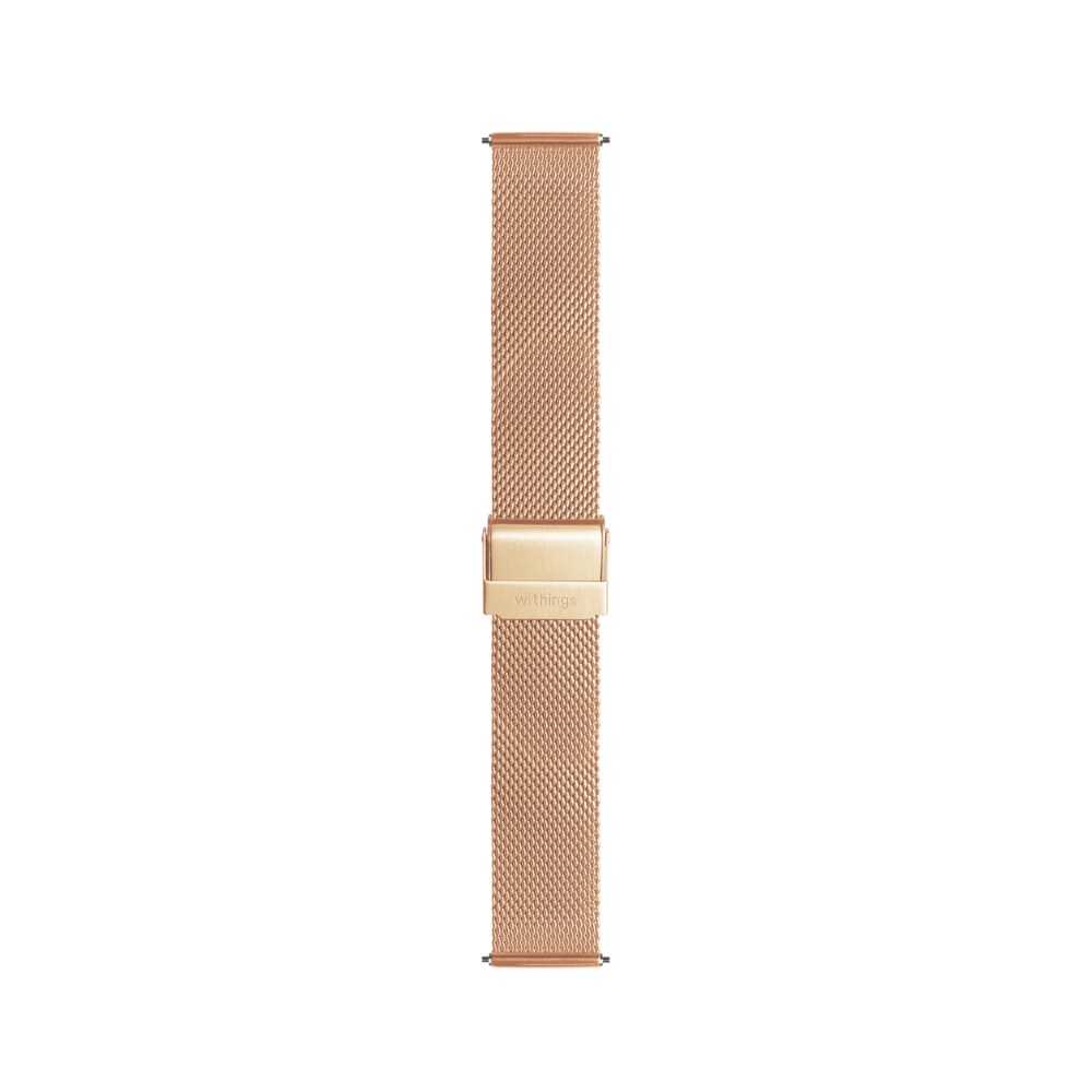 Withings ScanWatch 38 mm rosegold blue &amp; Withings Milanaise Armband roségold