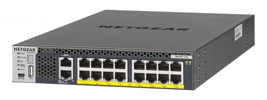 Netgear M4300-16X - Switch managed 16 x 100/1000/2.5G/5G/10GBase-T (PoE+)