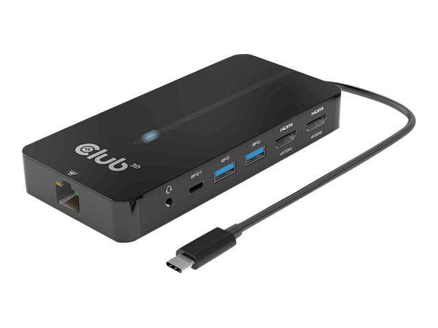 Club 3D USB Gen1 Typ-C 7in1 Hub 2x HDMI, 2x USB Gen1 Typ-A, 1x RJ45 100 Watt