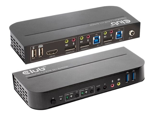 Club 3D DisplayPort/HDM KVM Switch auf Dual DisplayPort 4K 60Hz