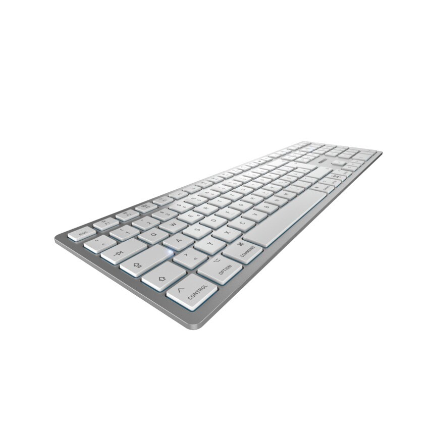 CHERRY KW 9100 Slim kabellose Tastatur DE-Layout weiß-Silber