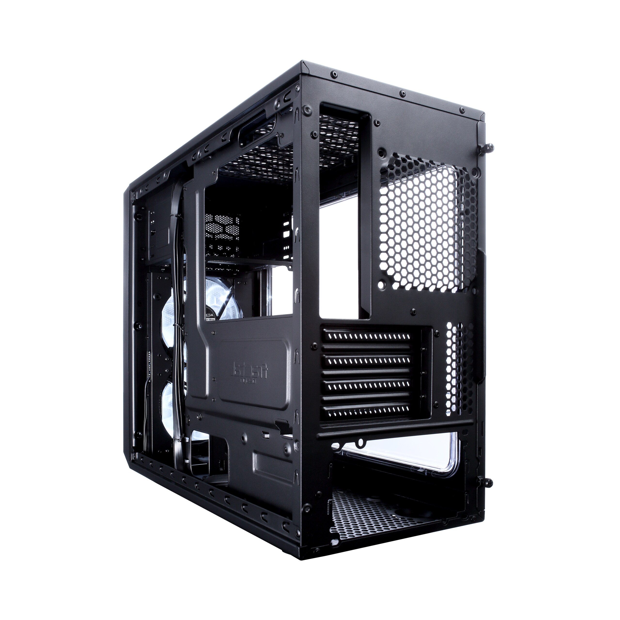 Fractal Design Focus G Mini ATX Gaming Gehäuse mit Seitenfenster, schwarz