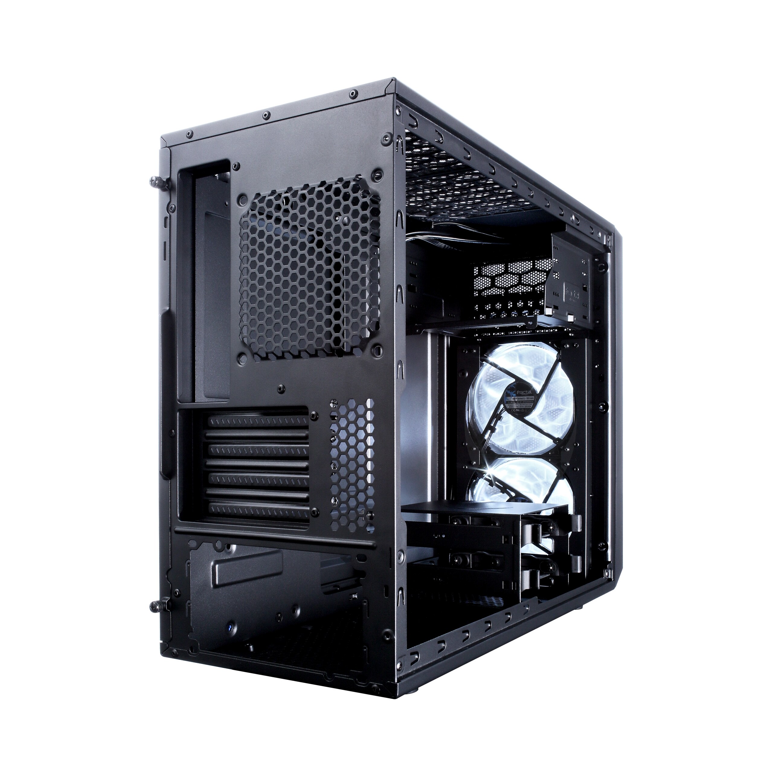 Fractal Design Focus G Mini ATX Gaming Gehäuse mit Seitenfenster, schwarz