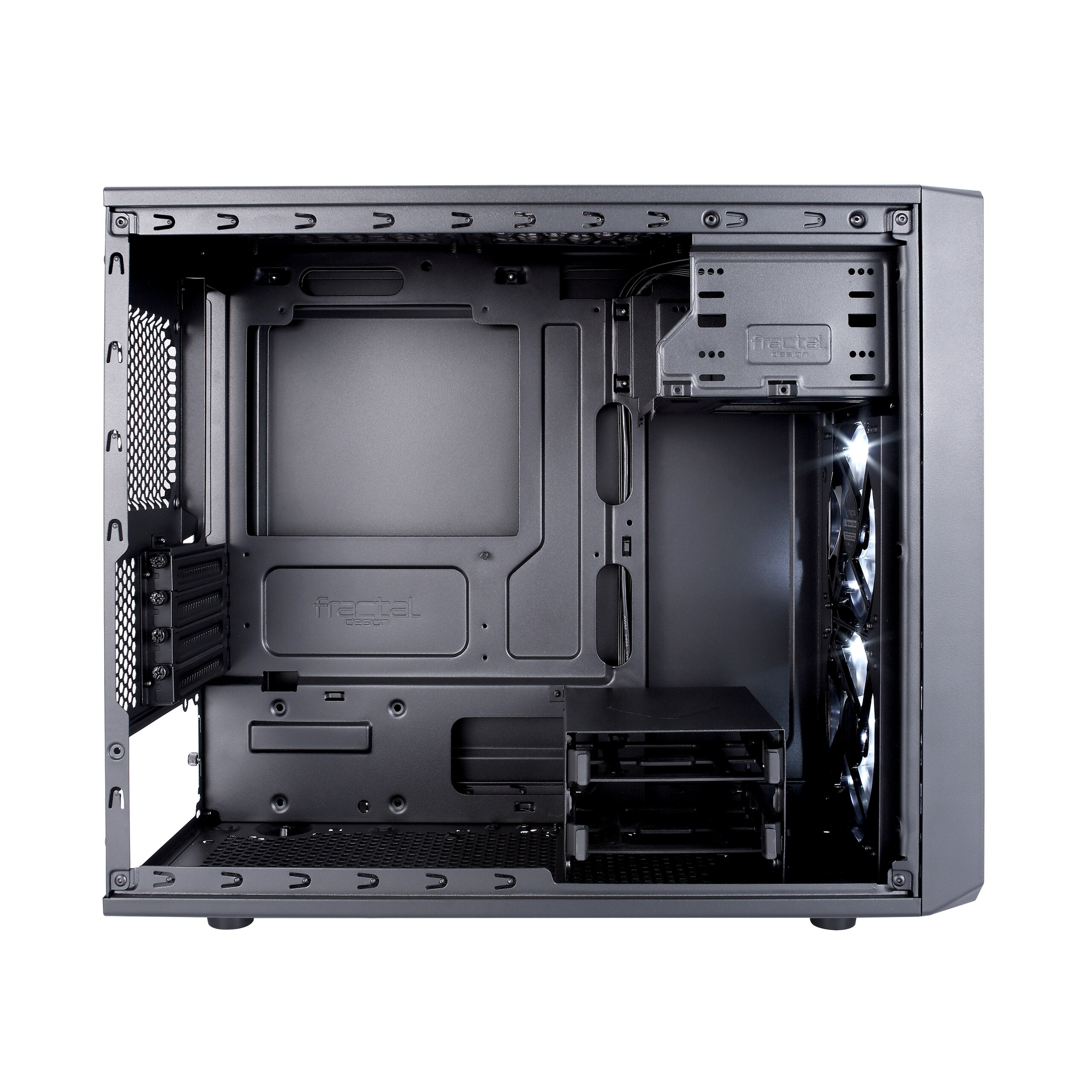 Fractal Design Focus G Mini ATX Gaming Gehäuse mit Seitenfenster, schwarz