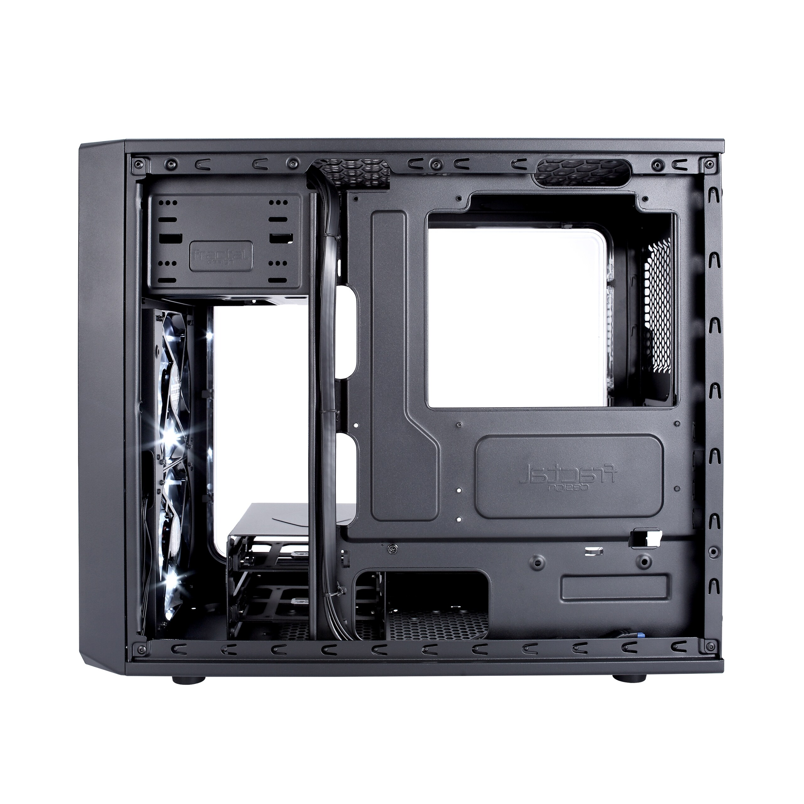 Fractal Design Focus G Mini ATX Gaming Gehäuse mit Seitenfenster, schwarz