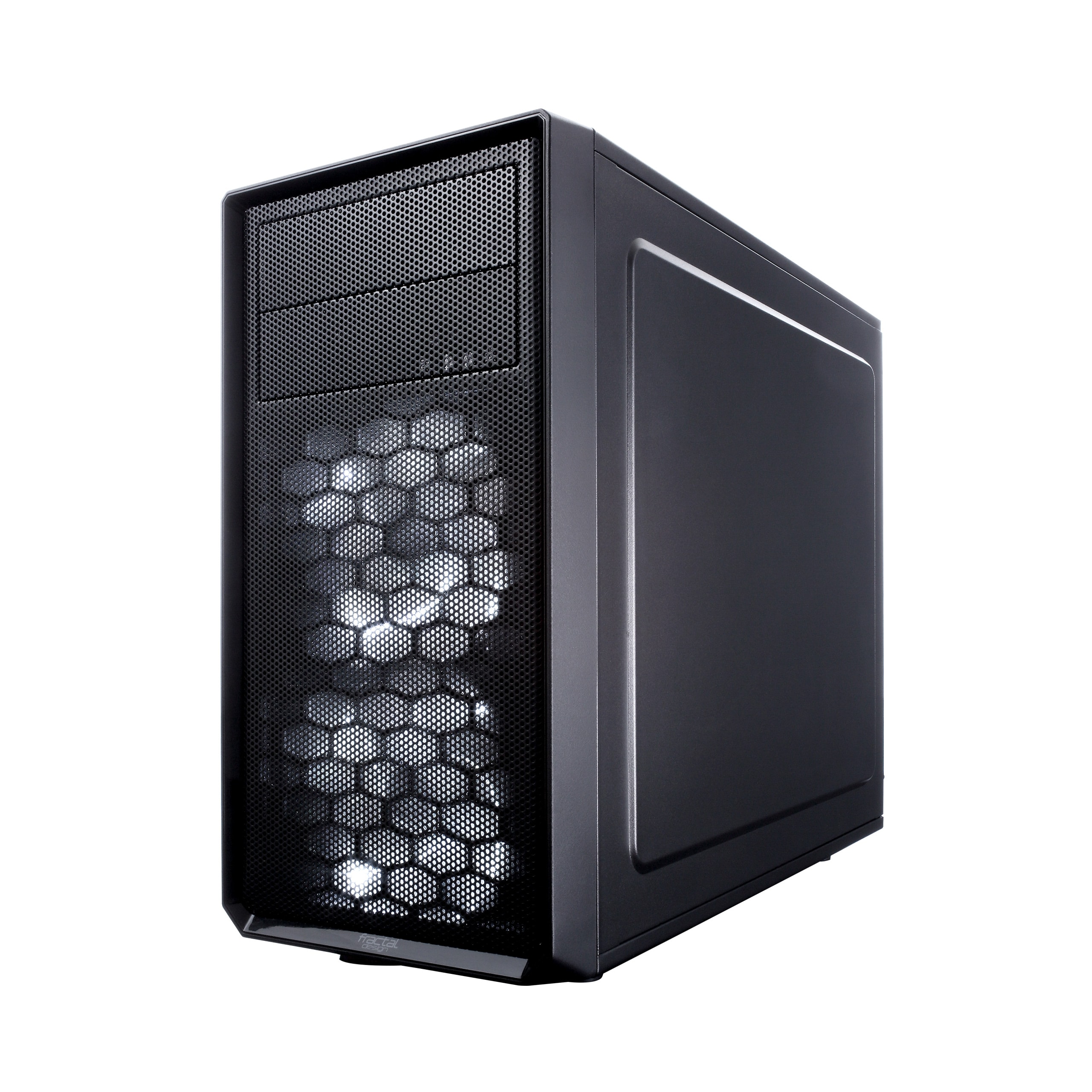 Fractal Design Focus G Mini ATX Gaming Gehäuse mit Seitenfenster, schwarz