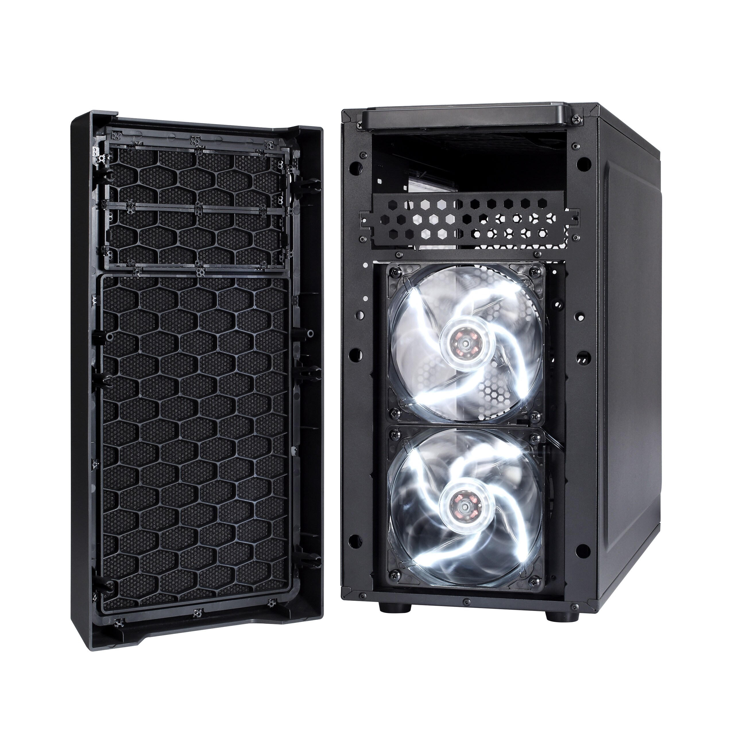 Fractal Design Focus G Mini ATX Gaming Gehäuse mit Seitenfenster, schwarz