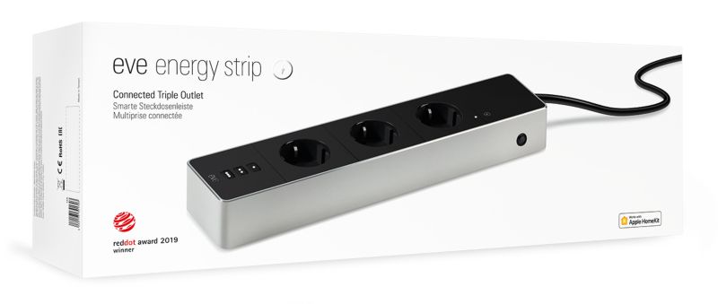 Eve Energy Strip 3xSteckdosenleiste für Apple HomeKit mit Verbrauchsmessung